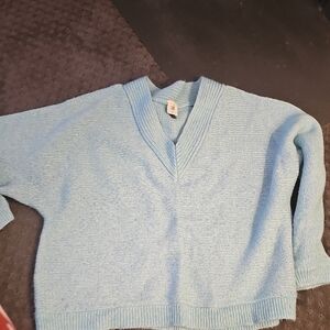 CAbi Sky Blue V-Neck Women's Sweater